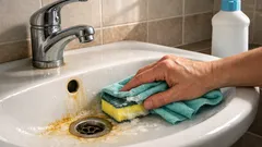 Cum cureți lavoarul îngălbenit de la apă dură fără să zgârii ceramica